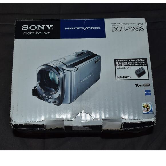 OPEN BOX Sony Handycam DCR-SX63 16 GB Camcorder TESTED Digital Camera - Picture 1 of 6